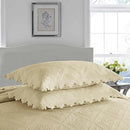 MarCielo 3-Piece 100% Cotton Oversized Bedspread Lightweight Quilt Coverlet Embroidery Farmhouse Bedding Set (Tk Beige Khaki, Oversized King (118"x106")) by CozyNest Decor