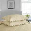 MarCielo 3-Piece 100% Cotton Oversized Bedspread Lightweight Quilt Coverlet Embroidery Farmhouse Bedding Set (Tk Beige Khaki, Oversized Queen (100"x106")) by CozyNest Decor