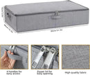 Under the Bed Storage Bins, 31.5 x 15.7 x 5.9 Inch Closet Organizers with Reinforced Handles for Blanket, Sheets, Pillows, Towels, Shoes, Grey, 3 Pack by CozyNest Decor