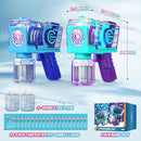 Eaglestone Bubble Gun for Kids 2 Packs, Automatic Bubble Machine, 10-Hole Bubbles Wands Blaster for Toddlers with LED Lights & Solution, Easter, Party Favor, Outdoor Toys for Boys & Girls by TinyTreasures Baby Boutique