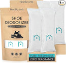 NonScents Shoe Deodorizer 2-Pack (4 Count) - Odor Eliminator, Air Freshener, Smell Absorber, Scent Remover for Shoes, Gym Bags, Soccer Cleats, Closets, Pet Area, Reusable - Shoe Deodorant by CozyNest Decor