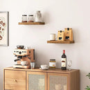 HOOBRO Floating Shelves for Wall, Wall Mounted Shelf Set of 2, 15.7" Hanging Shelf with Invisible Brackets, for Wall in Bathroom, Bedroom, Toilet, Kitchen, Living Room, Office, Rustic Brown BF40BJ01 by CozyNest Decor
