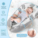Baby Lounger - Baby Lounger for Newborn 0-24 Months, Breathable and Soft Cotton Cover Baby Nest, Portable Cozy Tummy Time Lounger for Home and Travel, Ideal Baby Essentials & Shower Gifts by TinyTreasures Baby Boutique