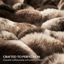 EVERGRACE Ultra Soft Luxury Fluffy Ridgeline Faux Rabbit Fur Throw Blanket, Thick Warm Bubble Throw for Bed, Cozy Plush Reversible Blankets for Couch, Chair, Sofa, Mocha Brown, 50x60 Inches, 870 GSM by CozyNest Decor
