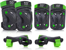 TXJ Sports Knee Pads Elbow Pads with Wrist Guards Protective Gear Set for Kids Youth Skateboard Sports Skateboarding Roller Skating Bicycling 6 in 1 by TinyTreasures Baby Boutique