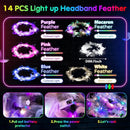 142 PCS Glow in the Dark Party Supplies, 14PCS Foam Glow Sticks, 14PCS Light Up Headband,14PCS LED Glasses and 100PCS Glow Sticks Bracelets,for Glow Party, New Year, Wedding, Concert, Birthday by TinyTreasures Baby Boutique