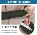 H.VERSAILTEX Super Stretch Individual Seat Cushion Covers Sofa Covers Couch Covers Slipcover Sets Thick Jacquard Textured Twill Fabric (3 Piece XL Sofa Cushion Covers, Olive) by CozyNest Decor