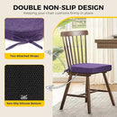 downluxe Indoor Chair Cushions for Dining Chairs, Soft and Comfortable Textured Foam Kitchen Chair Pads with Ties and Non-Slip Backing, 16" x 16" x 2", Purple, 4 Pack by CozyNest Decor