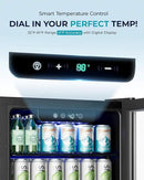 EUHOMY Beverage Refrigerator and Cooler, 128 Can Mini fridge with Glass Door, Small Refrigerator with Adjustable Shelves for Soda Beer or Wine, Perfect for Home/Bar/Office, Silver by CozyNest Decor