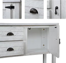 Solid Wood Farmhouse Console Table,Sofa Table with Storage Drawers and Shelves,Entryway Table for Entry Hallway Foyer Sofa Side Table,Fully Assembled (48" Antique White) by CozyNest Decor
