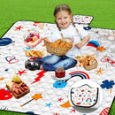 Poedist Extra Large Picnic Blanket Waterproof,80"x 80"Foldable Machine Washable Beach Blanket,Outdoor Blanket for 6-8 Adults,Suitable for Indoor Crawling,Park Beach,Camping,Hiking,Family Travel(Cute) by TinyTreasures Baby Boutique