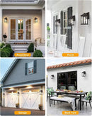 VIANIS Bronze Outdoor Wall Lights, Dusk to Dawn Led Outdoor Light, Aluminum Exterior Lighting Fixtures, Waterproof Porch Lights Outdoor for House, Doorway, Garage,Hardwired, Non-Solar by GreenHaven Gardens
