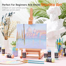 Shuttle Art 40 Pack Pastel Acrylic Paint Set, 30 Colors, 60ml/2oz Bottles, High Viscosity, Water-proof With 10 Paint Brushes for Painting &Crafting on Canvas, Rock, Ceramic, Fabric, Clay by TinyTreasures Baby Boutique