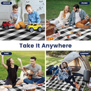 sapsisel 80”x 80” Picnic Blanket Extra Large, Waterproof and Foldable Beach Blanket, 3-Layer Outdoor Blanket for 6 to 8 Adults, for Camping, Park, Beach, Grass, Indoors… by TinyTreasures Baby Boutique