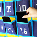 Loghot Classroom Accessories Closet Pocket Chart for Cell Phones Holder Wall Door Hanging Organizer (30 Pockets Blue) by CozyNest Decor