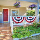 USA Pleated Fan Flag American US Bunting Flag Patriotic Half Fan Banner Flag with Canvas Header and Brass Grommets for 4th of July Memorial Day Indoor Outdoor Decoration (30, 1.5x3 Feet) by GreenHaven Gardens