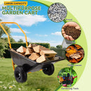 Folding Dual-Wheel Wheelbarrow,Heavy-Duty 330 LB Garden cart,10-inch Air-Filled Tires,Home Garden Yard Utility for Outdoor Lawn Yard Farm Ranch(Black) by GreenHaven Gardens