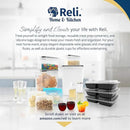 Reli. Airtight Food Storage Containers with Lids (36 Sets) | Kitchen Organizers and Storage Pantry Organizers | BPA Free Plastic Food Containers | Ultra Variety Pack w/Measuring Cup, 42 Labels, Pen by CozyNest Decor