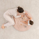 Comfy Cubs Round Kids Play Mat - Small 36 inches Soft Quilted Baby Floor Mat with Non-Slip Bottom - Plush Design for Toddlers' Playtime and Relaxation - Comfortable and Durable - Blush by TinyTreasures Baby Boutique