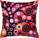 Klimt Tree of Life Pillow Cover | Red Floral Pillowcase | Flower Accent Pillows |Suzani Cushions | Flower Pillows | Modern Floral Cushion Cover | Hand Embroidered Wool Size - 18x18 by CozyNest Decor
