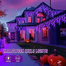 JMEXSUSS 800 LED Purple Icicle Lights Outdoor, Purple Icicle Christmas Lights Indoor Plug in with Remote, Purple Christmas Lights for Outside Fireplace Eave Yard Christmas Decor by GreenHaven Gardens