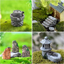 Cayway 26 PCS Outdoor Fairy Garden Miniatures Mini Zen Garden Accessories, Artificial Garden Grass, Model Trees, Terrarium Ornaments, Dollhouse Supplies, Bonsai Decorative Craft Tools Kit by GreenHaven Gardens