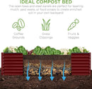 Best Choice Products 8x4x2ft Outdoor Metal Raised Garden Bed, Deep Root Planter Box for Vegetables, Flowers, Herbs, and Succulents w/ 478 Gallon Capacity - Royal Red by GreenHaven Gardens