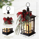 Christmas Lantern Christmas Decorative Lantern Snow Globe Christmas Decorations Indoor Outdoor Flashing Candle Lights, Dining Table Fireplace Decoration Hanging Candle Lanterns Holiday Decor by CozyNest Decor