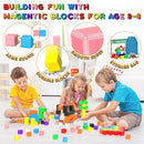 54 PCS Magnetic Blocks, Magnetic Building Blocks for Toddlers 3+, Montessori Toys, Magnet Cubes, Preschool STEM Educational Sensory Magnet Toys for Kids Ages 3-5 Year Old Boys and Girls by TinyTreasures Baby Boutique