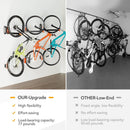 2-Pack Swivel Bike Rack Wall Mount, Bike Hangers for Garage, Space-Saving Vertical Bike Holder, Holds up to 77 lbs, Bicycle Wall Hanger Storage, No Heavy Lifting Required Indoor Hanging Bike Rack by GreenHaven Gardens
