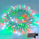 JMEXSUSS Connectable Red White and Green Christmas Lights, 8 Modes 100 LED Twinkle String Lights Indoor, Clear Wire Plug-in String Lights Outdoor Waterproof by GreenHaven Gardens