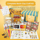 iLAND Cute Crafts for Teens Women Adults of DIY Air Dry Clay Art Mini Food, Modeling Clay Kit for Fun Date Night Craft Set Realistic 1/12 Scale Accessories for Dollhouse Kitchen Creative Crafting Gift by TinyTreasures Baby Boutique