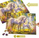 Puzzles for Kids Ages 6-8 8-10 - Unicorn and Foal, 200 Piece Puzzles for Kids, Learning Educational Jigsaw Puzzles Toys Gifts for 6 7 8 9 10 Year Old by TinyTreasures Baby Boutique