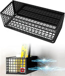 Magnetic Basket Fridge Organizer Wire Bins Pencil Holder Whiteboard Accessories Home Kitchen Organization (Black-High) by CozyNest Decor