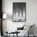 Framed Black and White Abstract Wall Art, Modern Large Canvas Paintings Artwork for Walls, Minimalist Abstract Starry Night Art Prints Pictures for Living Room Hallway Bedroom Office Bathroom Wall Decor 24x36 Inch by CozyNest Decor