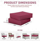 Patio Chair Cushions 18.5 X 16 X 4 Inch Waterproof Outdoor Seat Cushions for Patio Furniture, Outdoor Sofa Couch Pads with Ties & Handle, Set of 2, Fuchsiared by GreenHaven Gardens