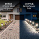 Energizer 8 Pack Solar Pathway LED Lights Outdoor-Stainless Steel 15 Lumen