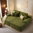 ovios 81" Oversized Sectional Double Lounge Chaise with Cloud Plush Sofa Bed, No Assembly Required, Fluffy Modern Sleeper Loveseat Chair for Indoor Living Room Bedroom Reading, Green (Cloud Velvet) by CozyNest Decor