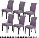 Joccun Chair Covers for Dining Room Set of 6,Dining Chair Slipcovers Stretch Dining Room Chair Covers Seat Protector,Washable Parsons Chair Cover for Home,Banquet(Grapeade,6 Pack) by CozyNest Decor