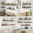 fuqing Floating Shelves for Wall, Bathroom Shelf Wall Mounted for Storage, Shelves with Invisible Bracket for Bedroom, Kitchen, Living Room, Farmhouse Small Book Shelf, 36 Inch Set of 2, Walnut by CozyNest Decor