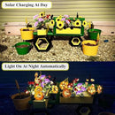 4-Pack Solar Powered Sunflower Garden Lights, LED Outdoor Decor Solar Light Flowers for Yard Patio Ground Lawn Landscape, Decorative Artificial Flower Bright Night Outside by GreenHaven Gardens