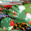 DLY Gardening Gloves,Leather Rose Gloves,Women's Long Glove for Gardening Work and Yard Work,Durable and Comfortable(Small, Green by GreenHaven Gardens