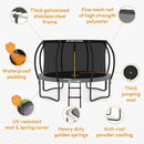 JUMPZYLLA Trampoline Outdoor 8FT 10FT 12FT 14FT 15FT 16FT with Enclosure and Ladder, ASTM Approved Recreational Trampoline for Kids and Adults, Anti-Rust Coated Frame by TinyTreasures Baby Boutique