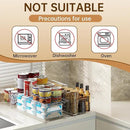 Clear Fridge Organizer, Refrigerator Organizer Bins with Handle, Freezer, Kitchen Cabinet, Pantry Organization, BPA Free Fridge Organizers (12.4 inch 8 Pack) by CozyNest Decor
