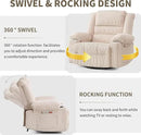 Recliner Chair Modern Ergonomic Lounge Swivel Single Sofa Seat Living Room Recliners on Clearance Foam Filling by CozyNest Decor