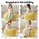 Hobestluk 2.5FT Bean Bag Chair Beanbags Small Bean Bag Chair with Filler Included Teardrop Bean Bag with Removable Cover for Bedroom Living Room (Small, Yellow) by CozyNest Decor