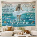Coastal Beach Tapestry I Hope You Dance Tapestry Wall Hanging for Bedroom Sea Turtle Tapestries Aesthetic Wall Decor for Home Dorm Living Room 40"x60" by CozyNest Decor