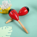 Maracas, Wooden Shaker Musical Percussion Instrument for Adult Kids Babies Toddlers, Red by TinyTreasures Baby Boutique