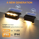 SOLPEX Solar Fence Lights, 6 LEDs Solar Lights Outdoor Waterproof Solar Powered for Deck, Stair, Front Porch, Balcony, Walkway, Garden, Yard, Patio, Pool Decor, IP65 Waterproof (16 Pack, Warm White) by GreenHaven Gardens