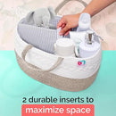 Rope Diaper Caddy - Storage for Baby and Toddler Items - Portable Cotton Organizer Easily Holds Diapers, Wipes, Clothing - Useful for Nursery, Bedroom (Beige, Extra Large) by CozyNest Decor